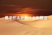 属羊犯太岁用什么化解吉凶,属羊犯太岁属相