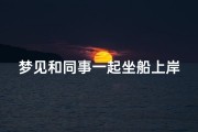 梦见和同事一起坐船上岸,梦见和同学们一起坐船