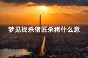 梦见找杀猪匠杀猪什么意思—梦见到杀猪