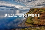 梦见分土地时在种地有什么含义_梦见分得土地的预兆