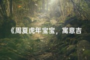 《周夏虎年宝宝，寓意吉祥的名字揭晓》