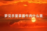 梦见手里拿着牛肉什么意思—梦见手里拿着牛肉什么意思呀