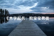《木字起名：狗宝宝男孩名字精选》