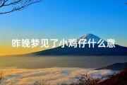 昨晚梦见了小鸡仔什么意思、昨晚梦见了小鸡仔什么意思周公解梦