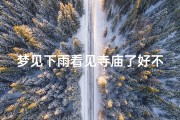 梦见下雨看见寺庙了好不好—梦见下大雨跑进寺庙躲雨