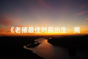 《老猪最佳时辰出生：揭秘命运转折点》