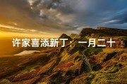 许家喜添新丁：一月二十喜迎宝宝降生