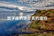 双子座的渣是真的渣吗
