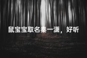 鼠宝宝取名秦一潇，好听吗？寓意美好，快来欣赏