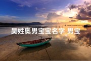 吴姓奥男宝宝名字_男宝宝姓吴取什么名字