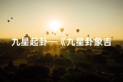 九星起卦—《九星卦象吉凶断诀表图揭秘：风水命理指南》