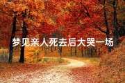 梦见亲人死去后大哭一场-梦见亲人死去哭醒是什么意思