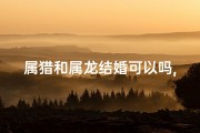 属猎和属龙结婚可以吗,属猎属龙喜结良缘：龙凤呈祥佳偶天成