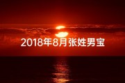 2018年8月张姓男宝宝名字_2021年出生的张姓男宝宝取名字